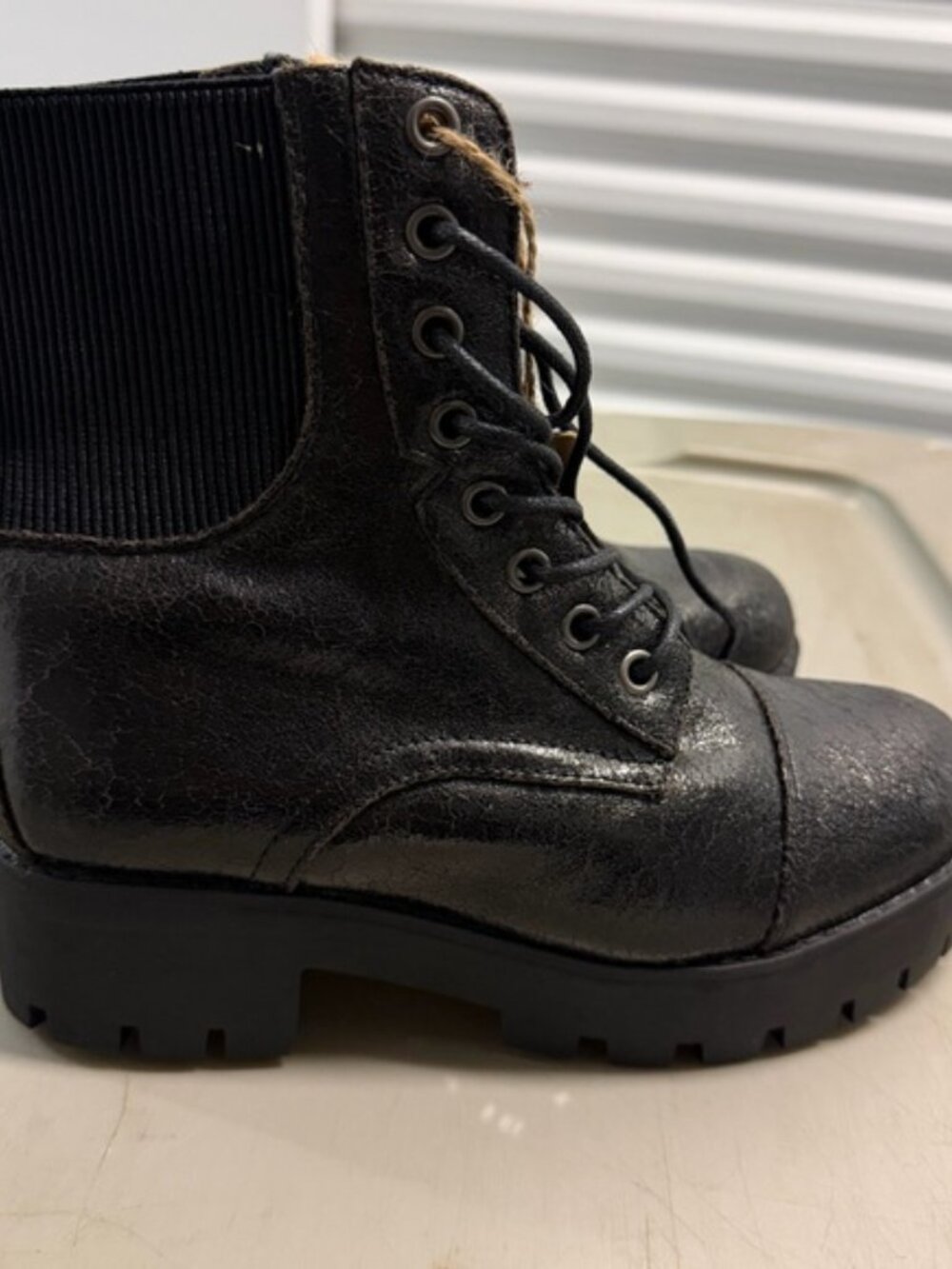 SEVEN7 Women's Lace-Up Jadon Bootie Black Boots Size 6 - Picture 2 of 6